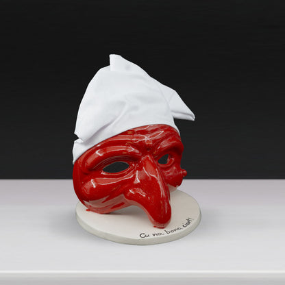 Maschera di Pulcinella in Ceramica da appoggio